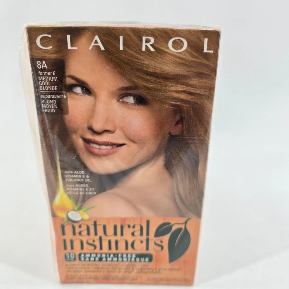 Clairol Natural Instincts Hair Color 8A Medium Cool Blonde 3 Pack New